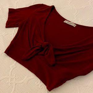 Maroon Crop Top | Size Small